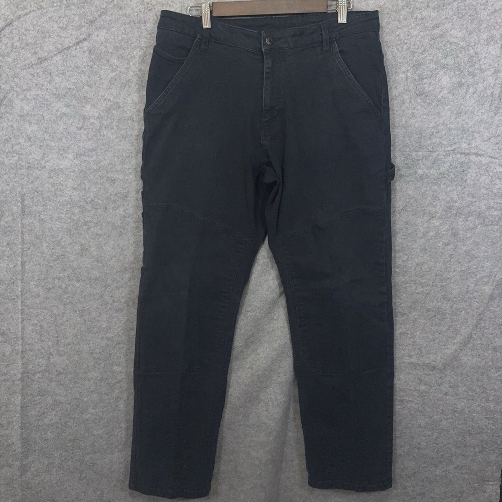 CAT Caterpillar Cargo Pants Mens 36x32 Black Heavy Duty Work Utility - SIZE NOTE